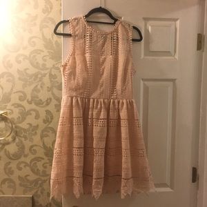 Pink lace dress
